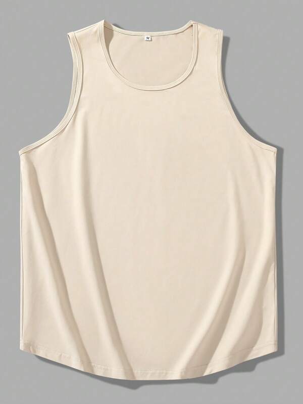 Men Solid Tank Basic Top