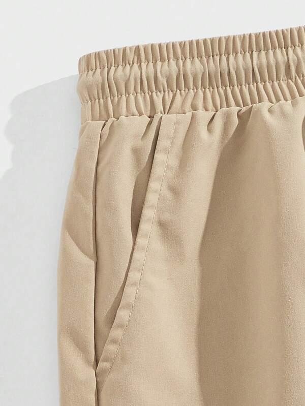 Basics Men Drawstring Waist Solid Shorts