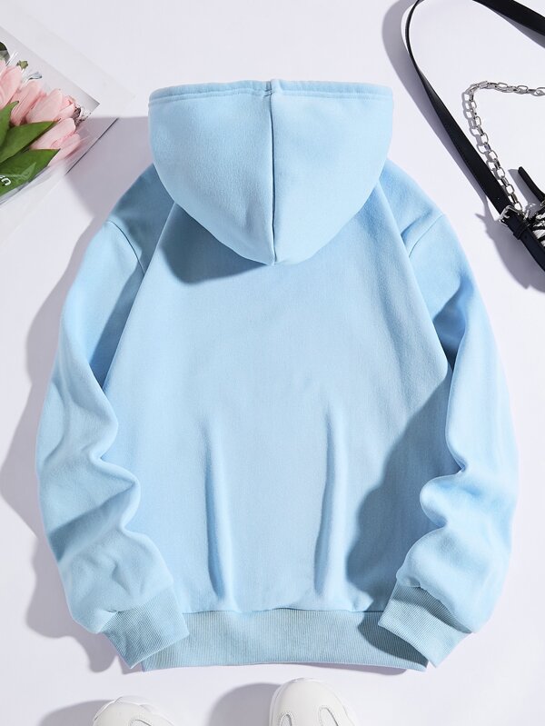 Kangaroo Pocket Solid Thermal Lined Hoodie