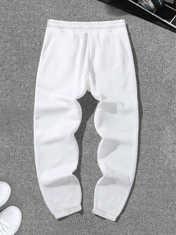 Men Letter Graphic Drawstring Waist Sweatpants