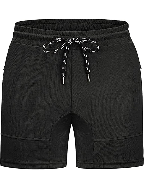 Men Drawstring Waist Split Hem Shorts