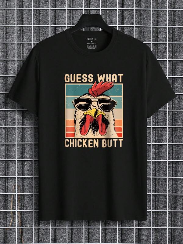 Men Animal & Letter Graphic Tee