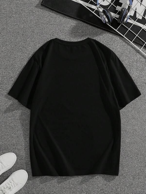 Men Cotton Planet Print Tee