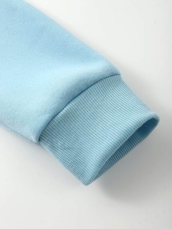 Men Kangaroo Pocket Drawstring Thermal Hoodie