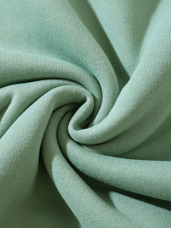 Solid Thermal Lined Drawstring Hoodie