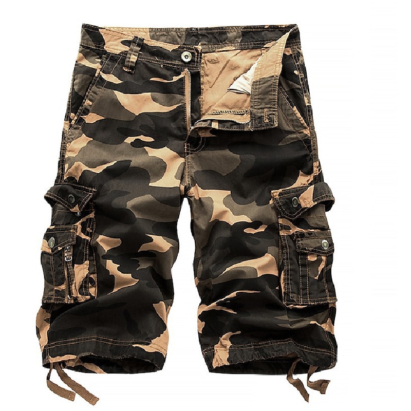 Men's Cargo Shorts Hiking Shorts Pocket Multi Pocket Camouflage Comfort Breathable Short Casual Sports Cargo Shorts