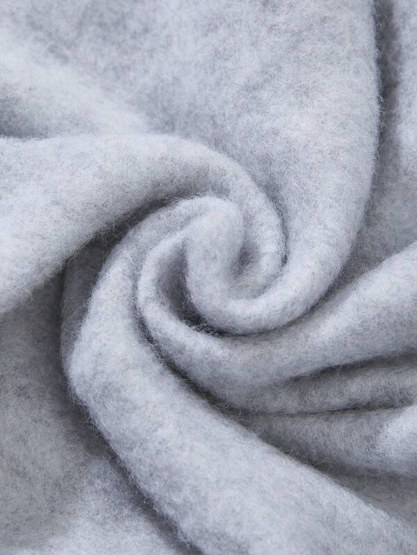 Letter Graphic Kangaroo Pocket Hoodie