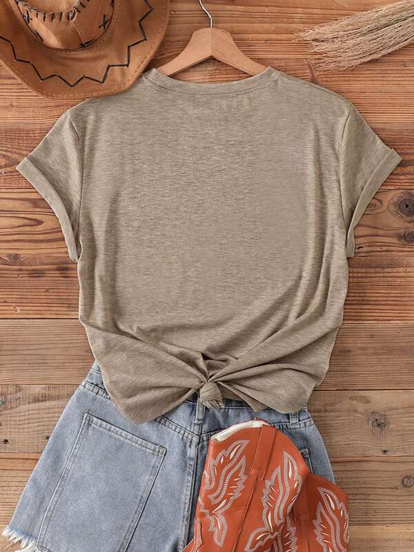 Cactus And Slogan Graphic Tee