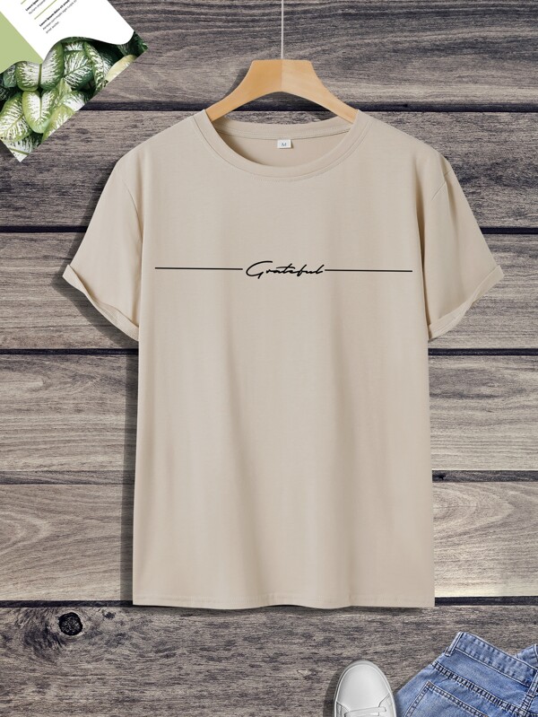Men Letter Graphic Tee