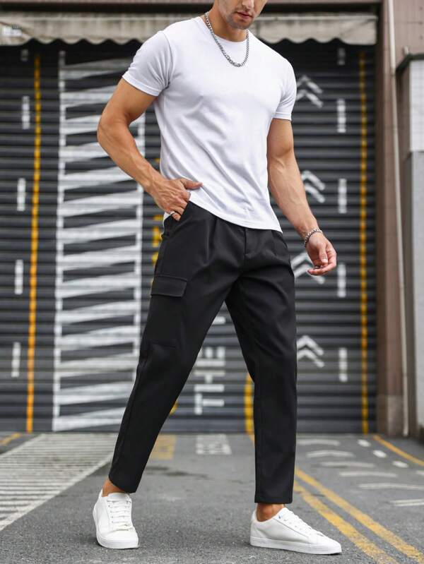 Mode Men Flap Pocket Side Cargo Pants