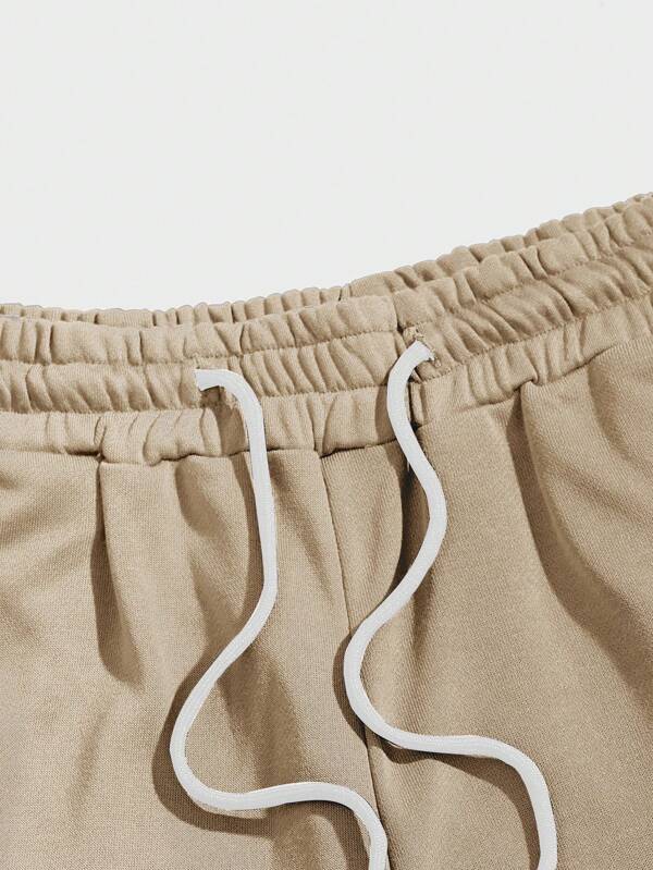 Men Letter Graphic Drawstring Waist Sweatpants