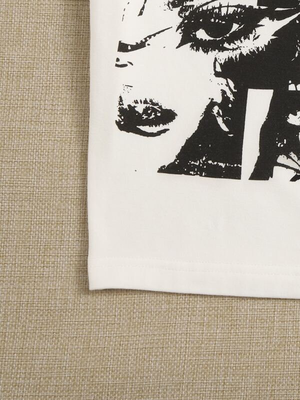 90s Figure Graphic Crop Tee