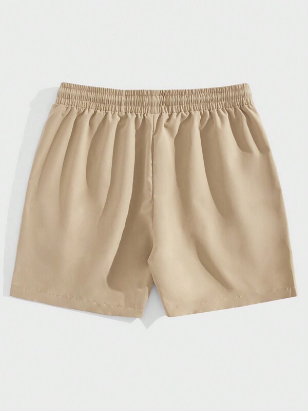 Basics Men Drawstring Waist Solid Shorts