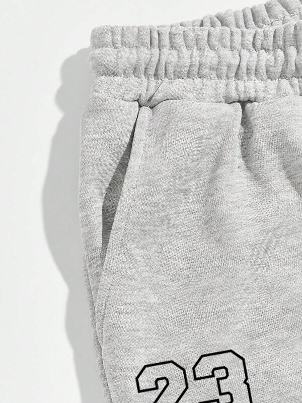 Sporsity Men Letter Graphic Drawstring Waist Sweatpants