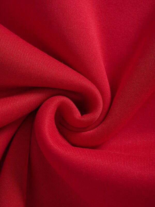 Men Drawstring Thermal Lined Hoodie