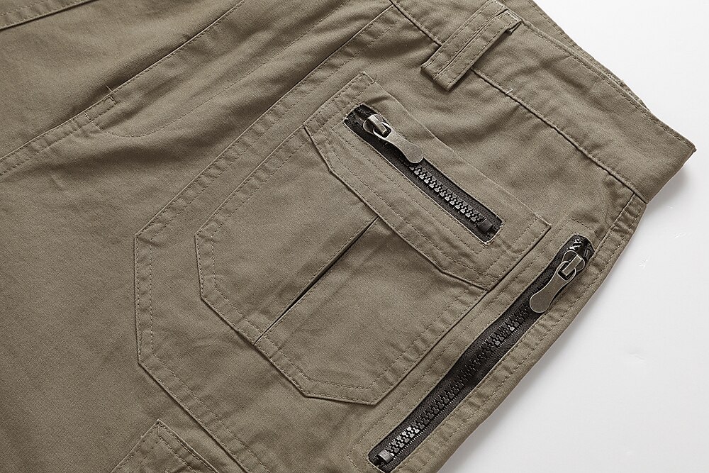 Men's Tactical Shorts Cargo Shorts Zipper Pocket Multi Pocket Plain Comfort Wearable Calf-Length Casual Daily Holiday 100% Cotton Sports Fashion