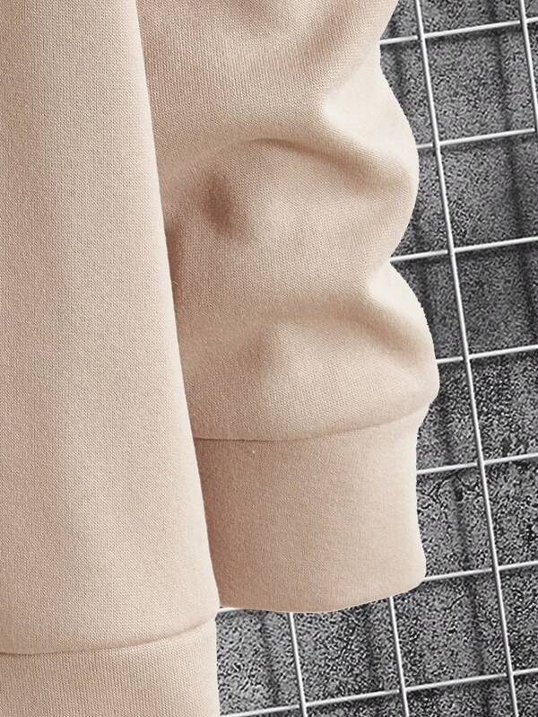 Men Letter Graphic Drawstring Hoodie