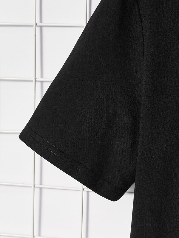 Men Cotton Skeleton Print Tee