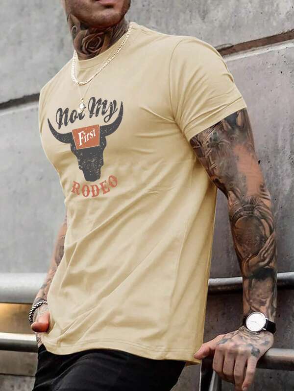 Men Letter Graphic Tee