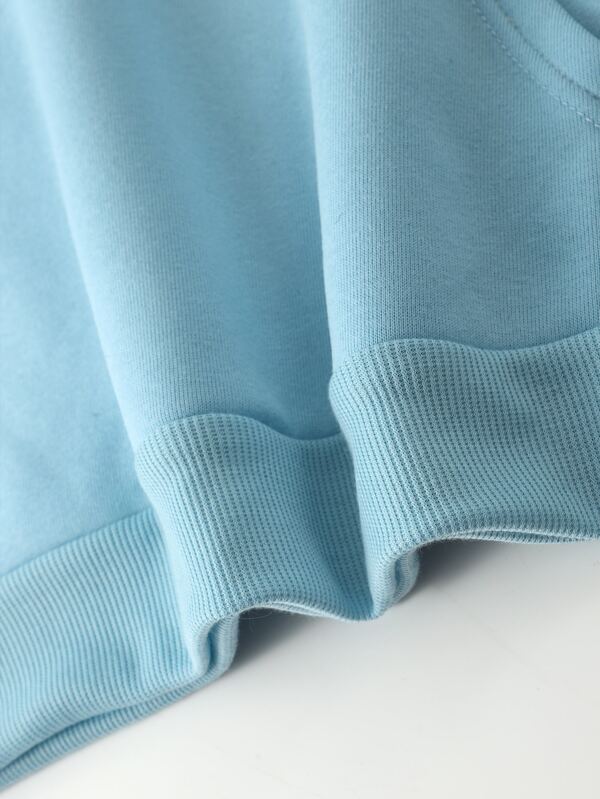 Men Kangaroo Pocket Drawstring Thermal Hoodie