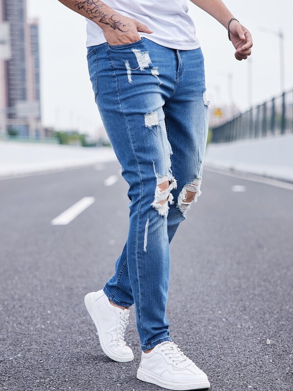 Men Ripped Skinny Jeans