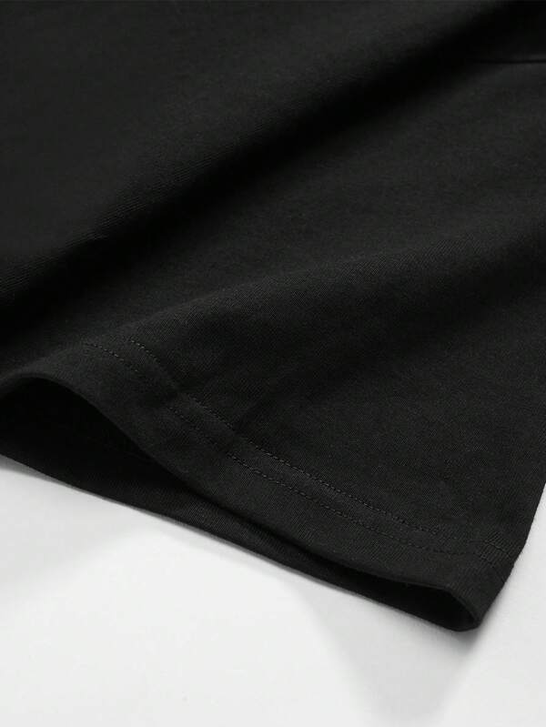 Men Dog & Fist Print Tee