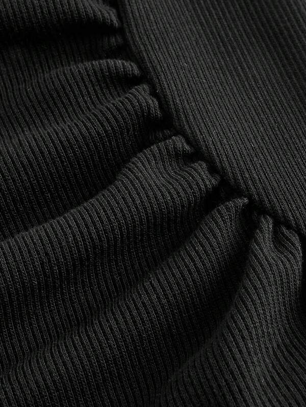 MOD Solid Ruched Detail Dress