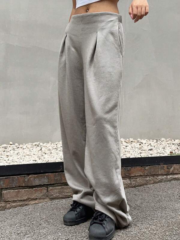 Solid Slant Pocket Sweatpants