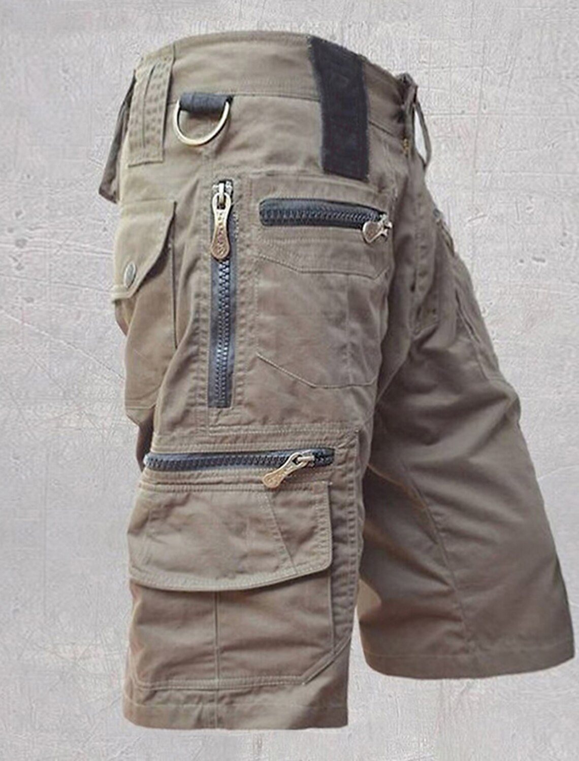 Men's Tactical Shorts Cargo Shorts Zipper Pocket Multi Pocket Plain Comfort Wearable Calf-Length Casual Daily Holiday 100% Cotton Sports Fashion