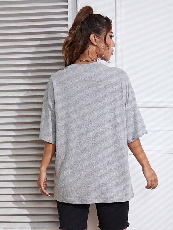 Cattle Print Drop Shoulder Tee