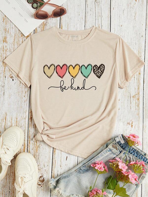 Heart And Letter Graphic Tee