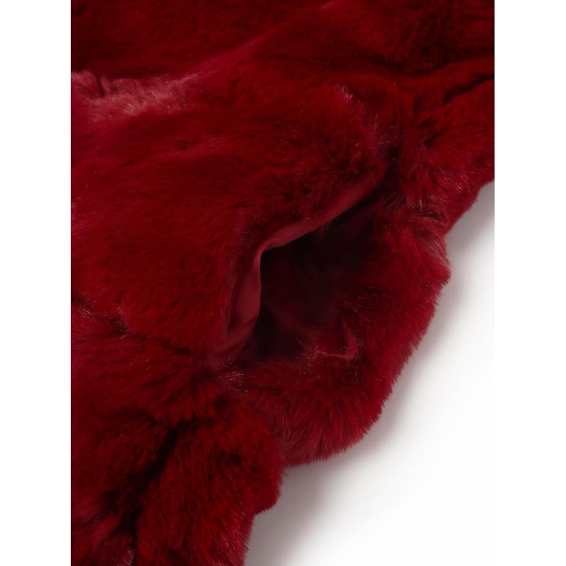 Women's Faux Fur Coat Regular Oversized Coat Sapphire Black Wine Dark Green khaki Party Party Fall Hoodie Regular Fit S M L XL XXL 3XL / Daily