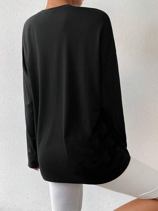 Letter Graphic Drop Shoulder Tee