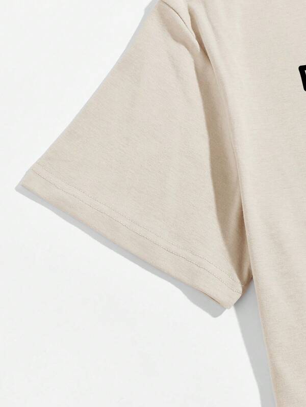 Men Cartoon & Slogan Graphic Tee