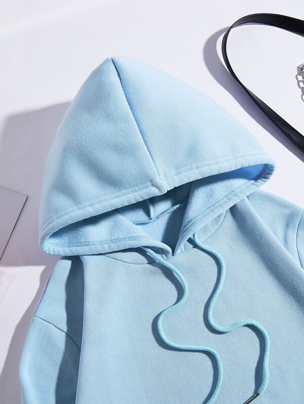 Kangaroo Pocket Solid Thermal Lined Hoodie