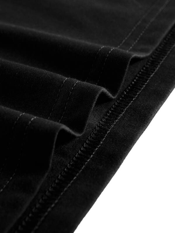 Men Tape & Letter Graphic Tee