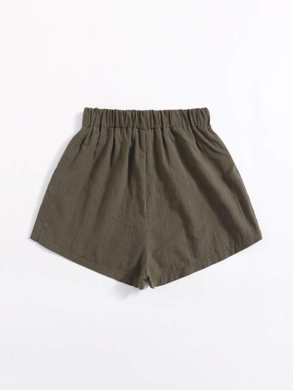 WYWH Elastic Waist Solid Shorts