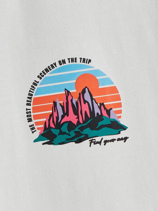 Men Cotton Slogan Graphic Tee