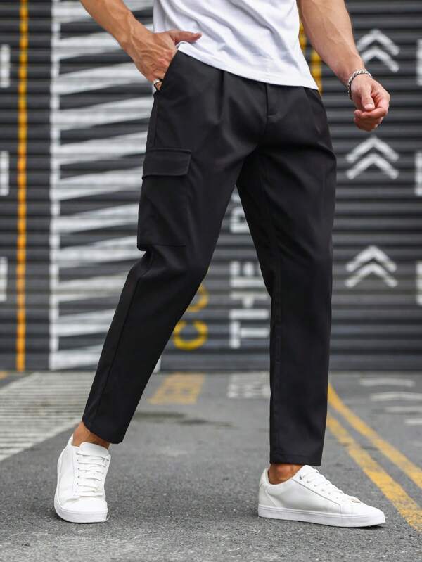 Mode Men Flap Pocket Side Cargo Pants