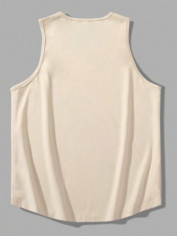 Men Solid Tank Basic Top
