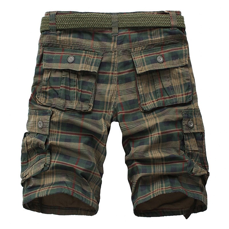 Men's Tactical Shorts Cargo Shorts Shorts Pocket Plaid Comfort Breathable Outdoor Daily Going out Fashion Casual