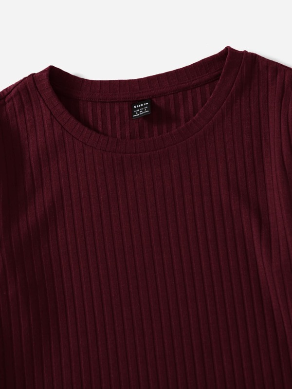 Privé Ribbed Knit Split Hem Dress