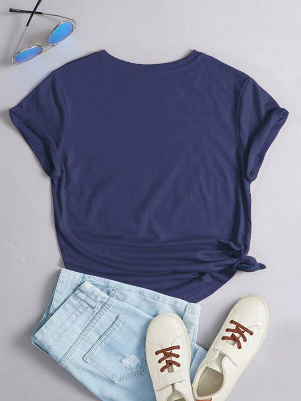 Astronaut And Letter Graphic Tee