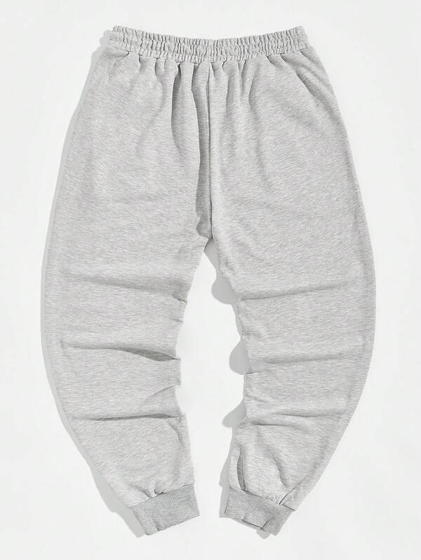 Sporsity Men Letter Graphic Drawstring Waist Sweatpants