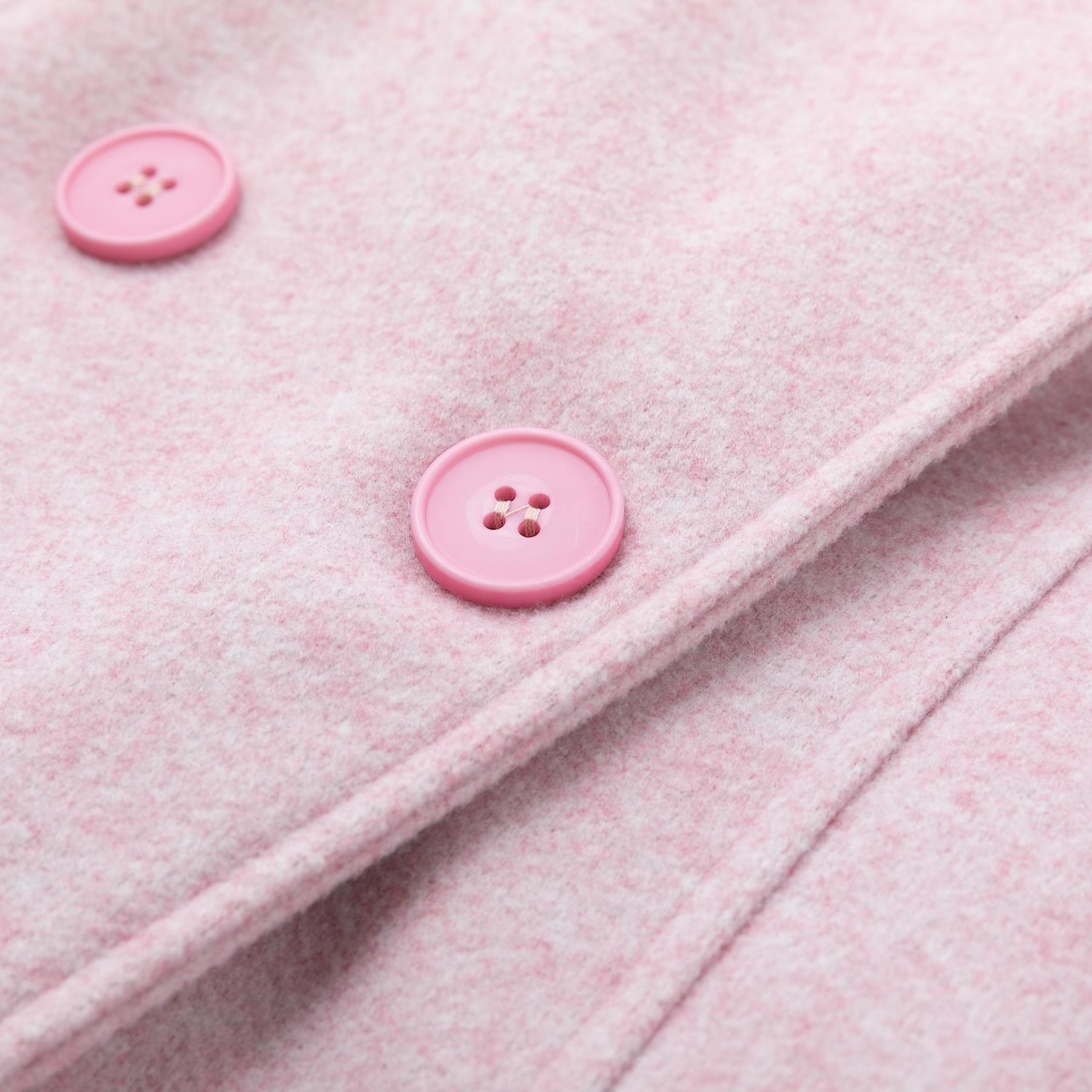 Women's Wool Blend Coat Winter Coat Long Overcoat Double Breasted Lapel Pea Coat Thermal Warm Windproof Trench Coat with Pockets Sping Elegant Slim Fit Lady Jacket Fall Long Sleeve Gray Pink