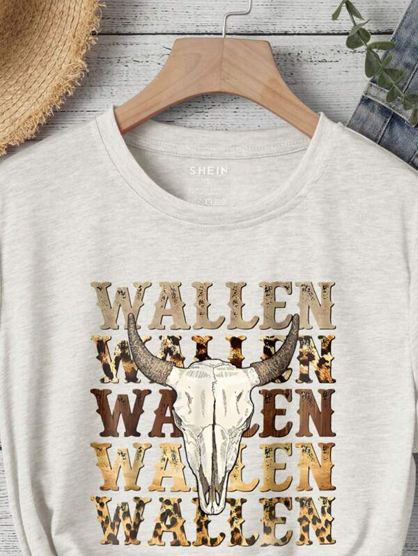 Cattle And Letter Graphic Tee