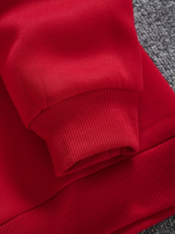 Men Drawstring Thermal Lined Hoodie