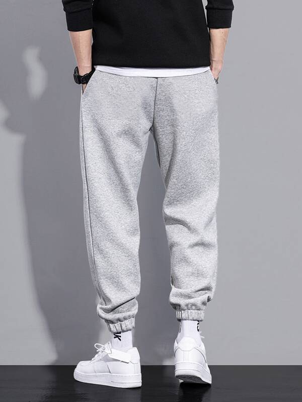 Men Letter Graphic Drawstring Waist Sweatpants