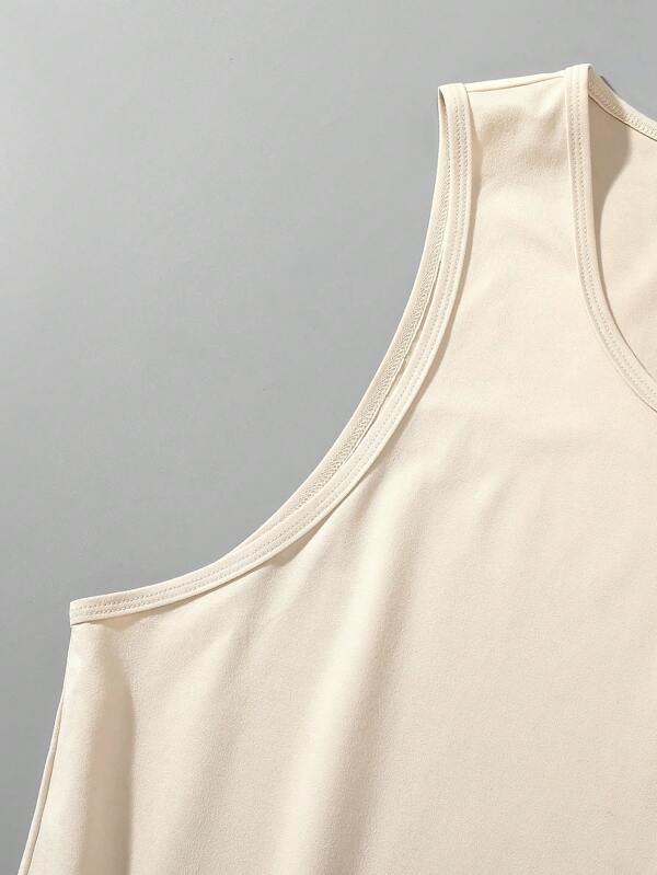 Men Solid Tank Basic Top