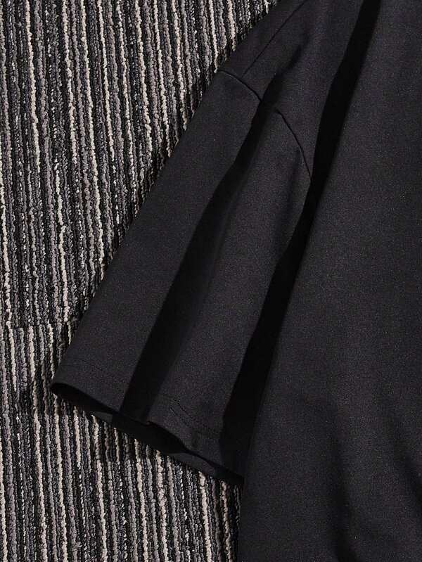 Men Japanese Letter & Car Print Tee